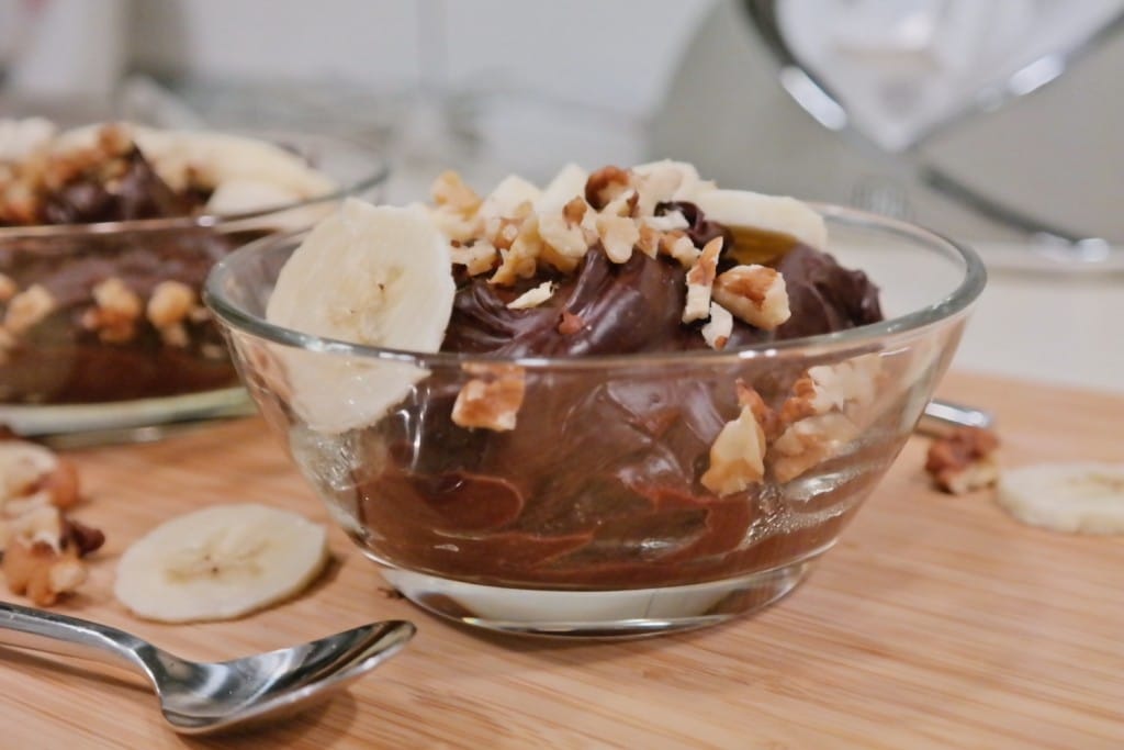 Chocolate and peanut butter pudding