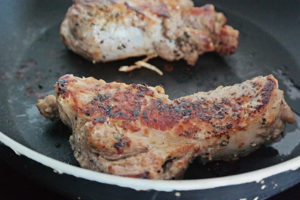 Beef steak in the making