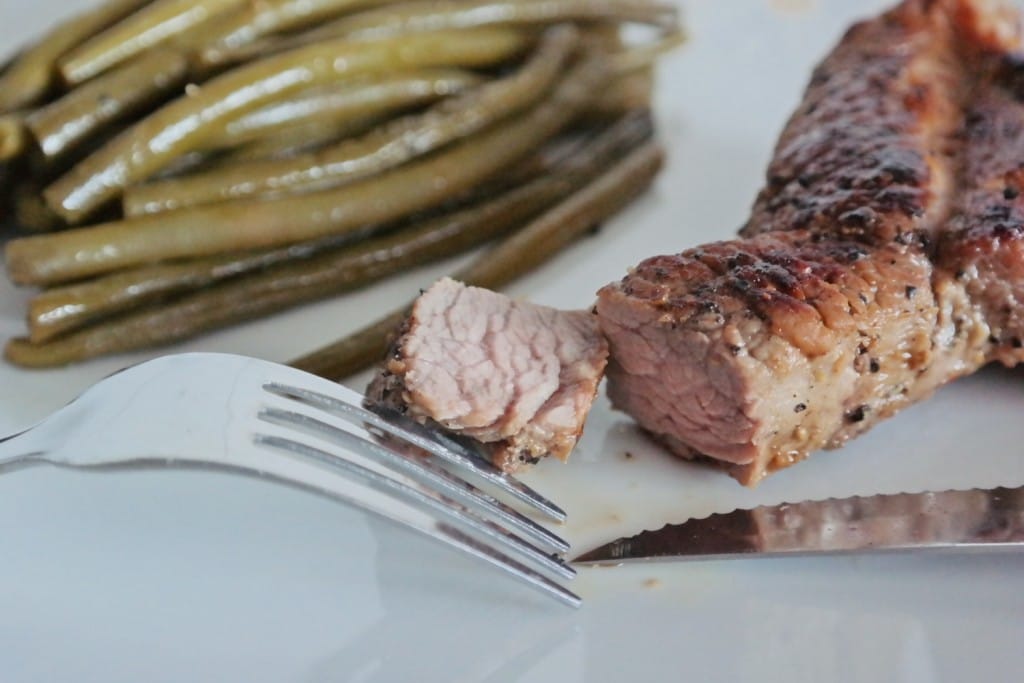 A section of the beef steak