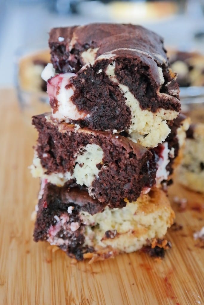Ricotta and Sour Cherry jam Marble Cake