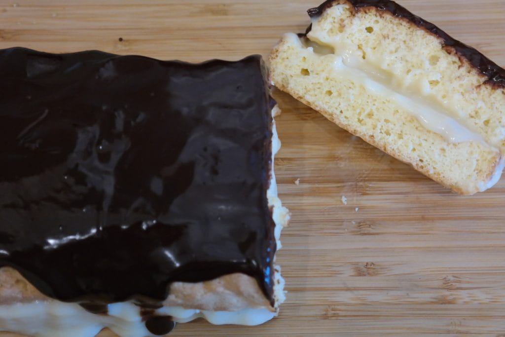 Chocolate ganache and vanilla pudding cake