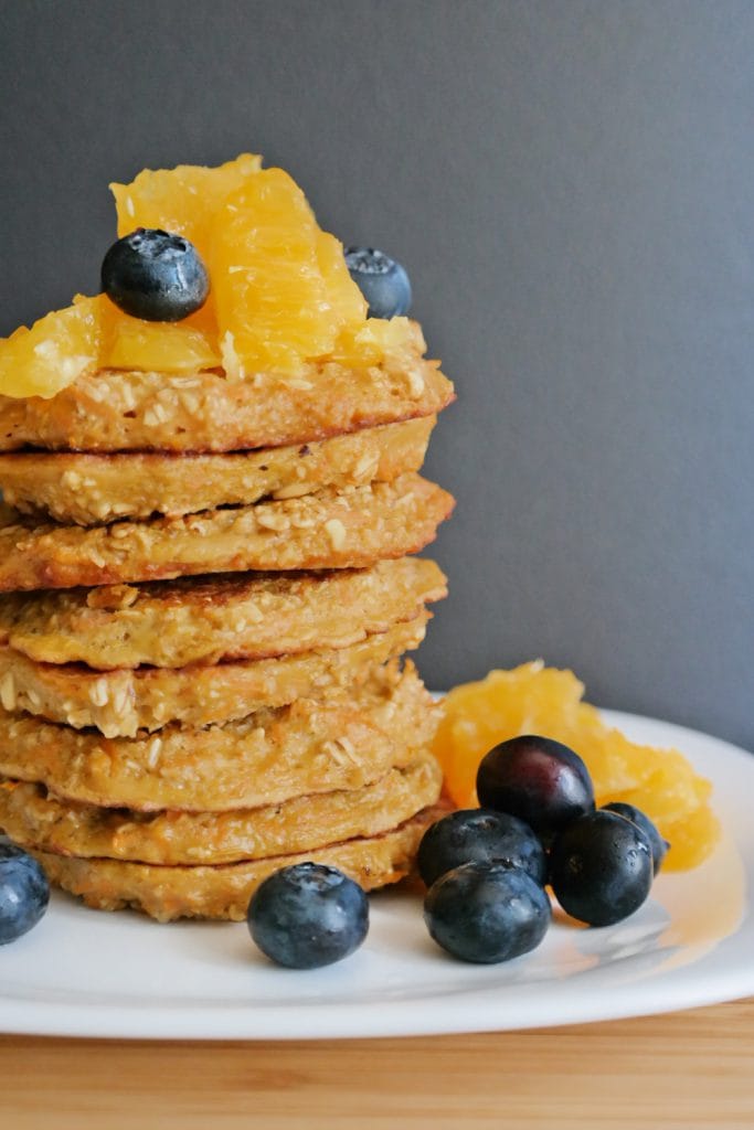 Oat and Carrot Pancakes, no refined sugar
