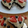 Coffee cake with white chocolate cream
