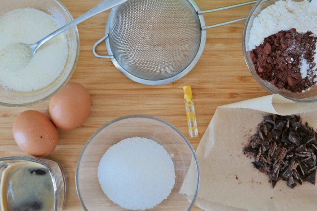 Ingredients for coffee cake