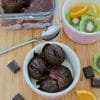 Homemade chocolate ice cream