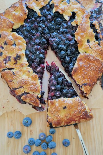 Rustic blueberry galette