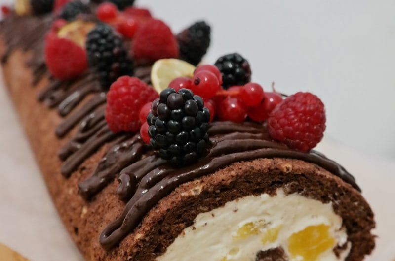 Vanilla Cream and Orange Jelly Roll Cake Recipe