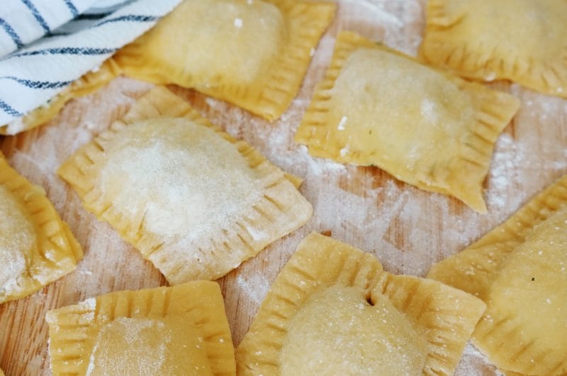 Spinach and Feta Ravioli – Homemade Pasta Recipe