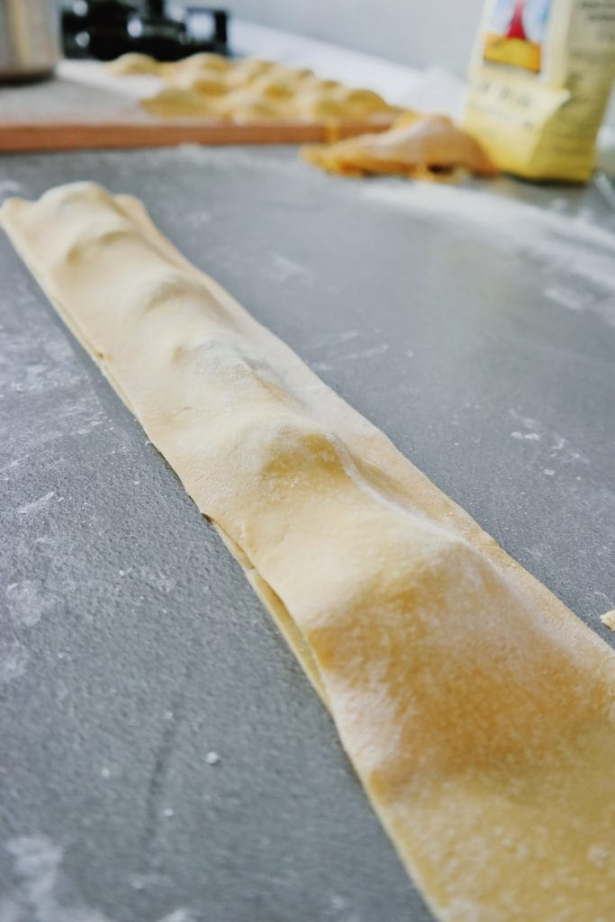 Rustic ravioli pasta