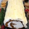 Gingerbread yule log cake