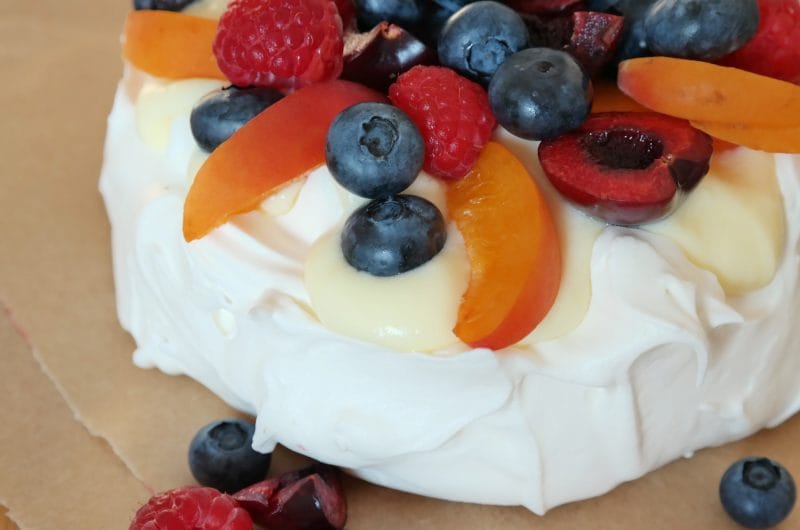 Pavlova Recipe with Fresh Fruit and Vanilla Cream