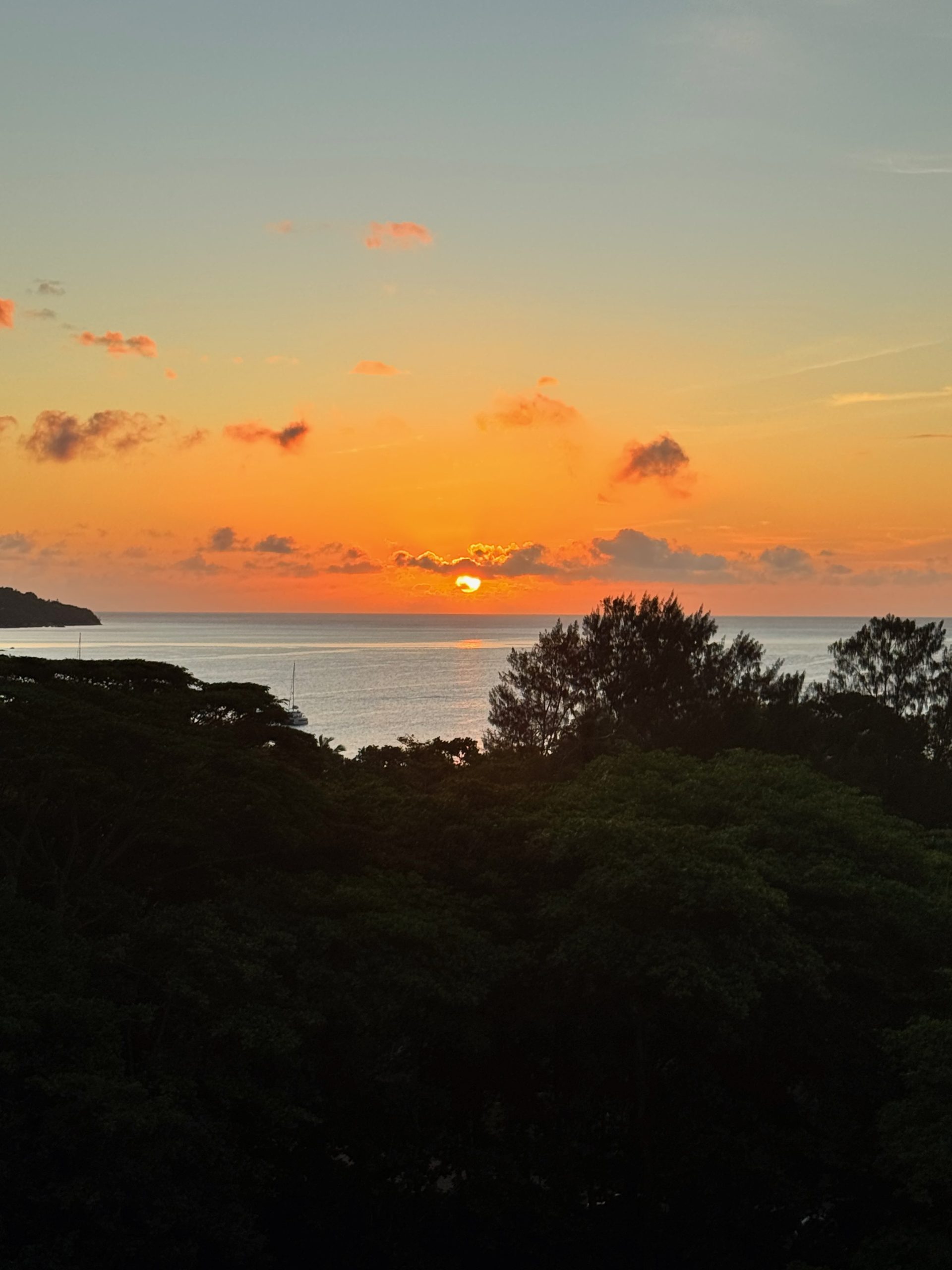 Sunset at Beau Vallon, Mahe, Seychelles