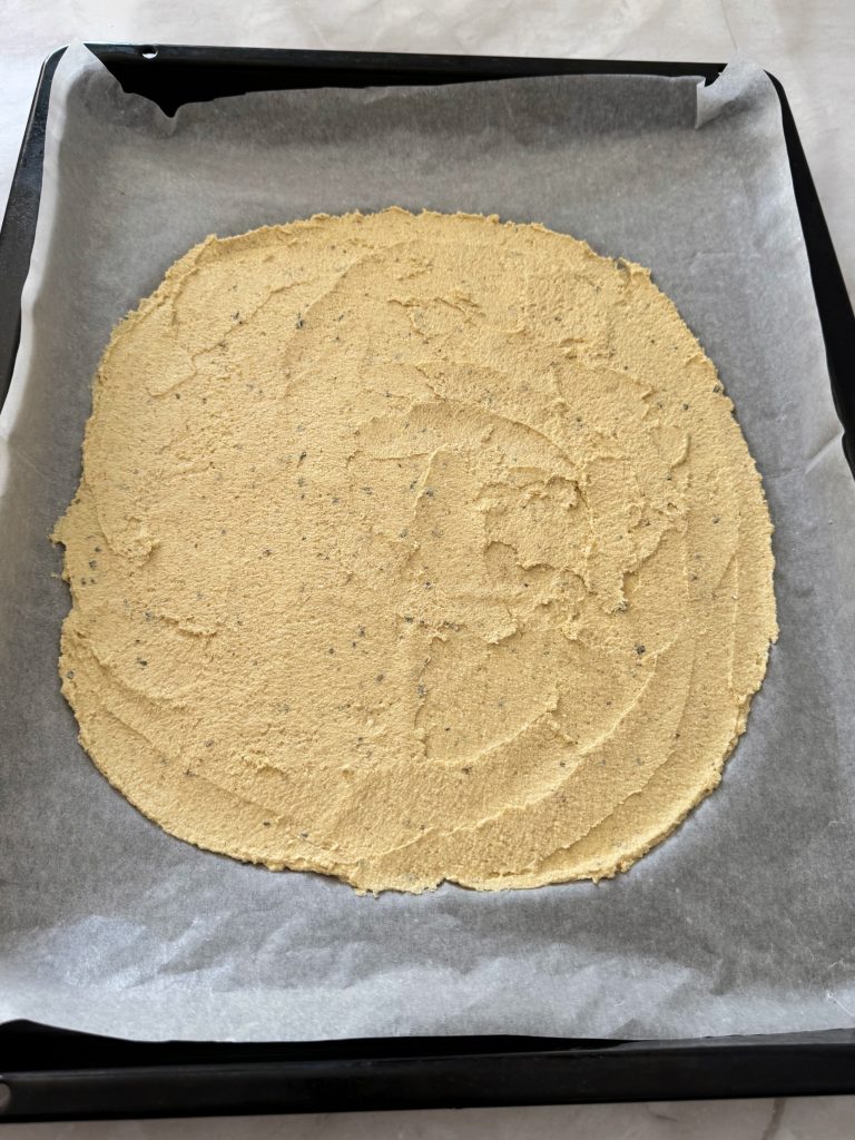 Pizza crust before baking