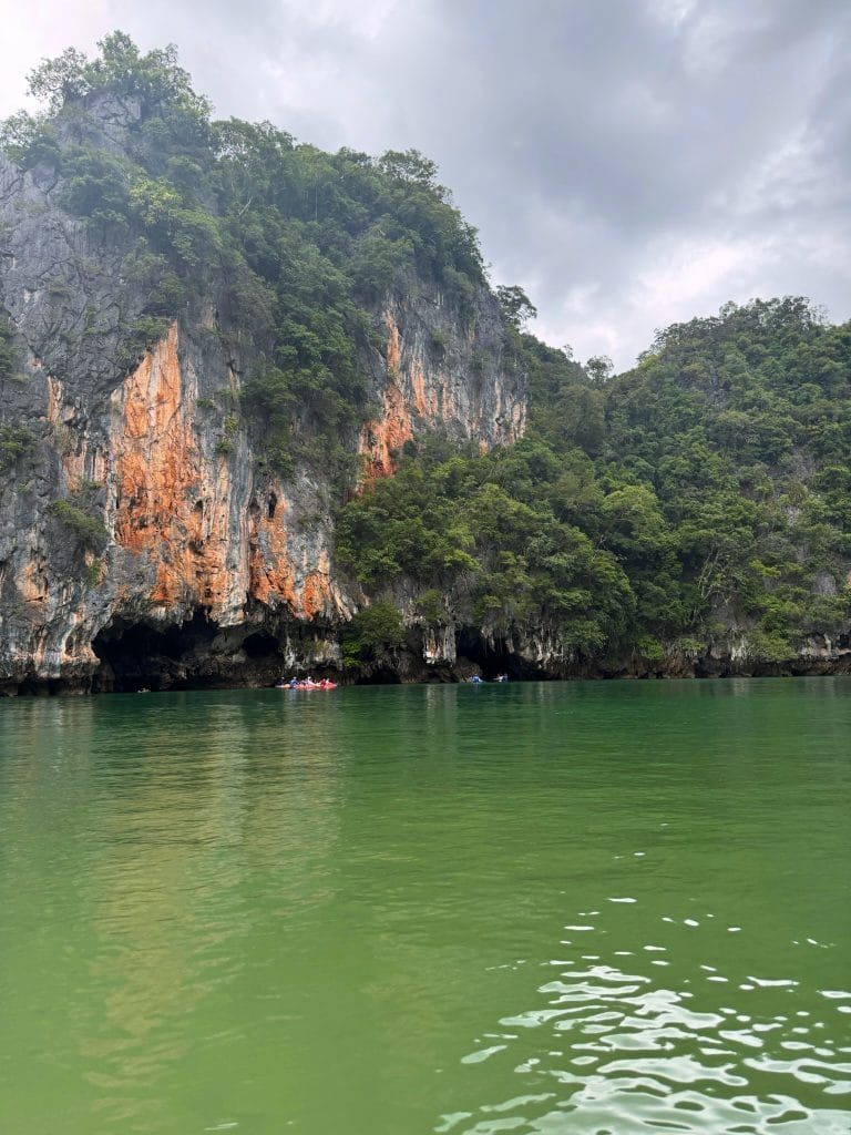 Towards the cave entrance by canoe, Phuket, Thailand