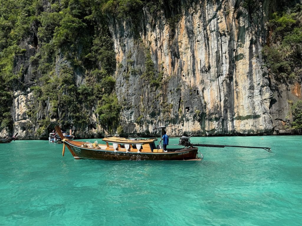 Thai long-tail boat near Phi Phi Island, Phuket, Thailand