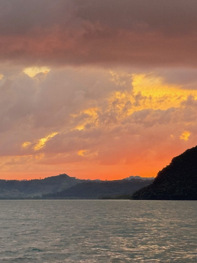 Sunset view from the yacht, Phuket, Thailand