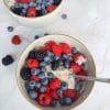 High-Protein Chia and Oats Pudding Bowl with Fresh Berries