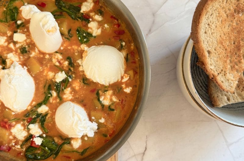 Potato and Spinach Shakshuka