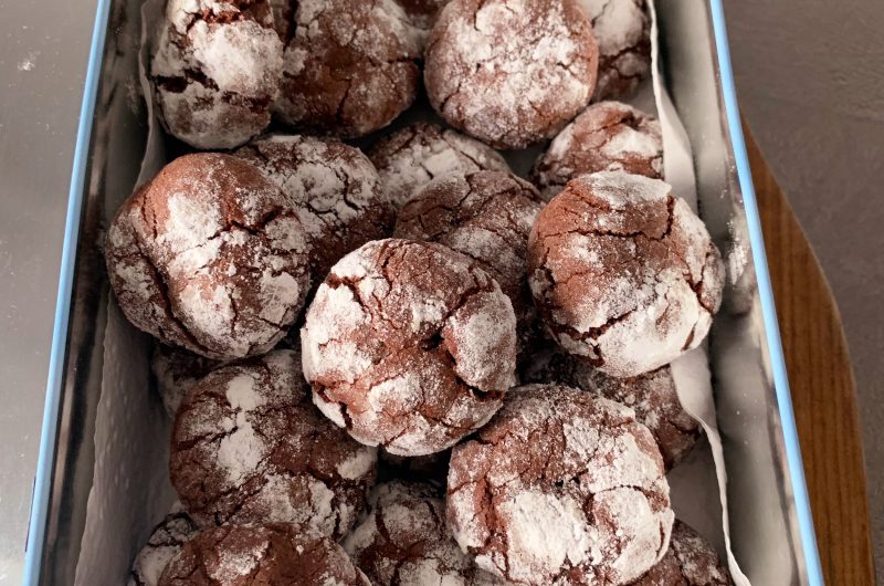 Dark Chocolate Crinkle Cookies Recipe – Soft & Fudgy
