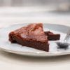 Slice of 2-ingredient Nutella cake